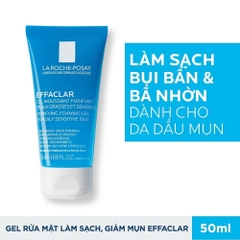 [MINI SIZE] Gel Rửa Mặt Tạo Bọt Làm Sạch Dành Cho Da Dầu Nhạy Cảm La Roche Posay Effaclar Gel 50ml