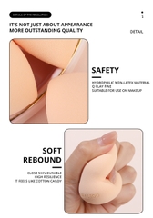 GRACEDO 3 Trứng Trang Điểm Mềm + 1 Giá Đựng Trứng Trang Điểm Bằng Kim Loại