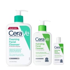 Sữa Rửa Mặt CeraVe Hydrating, Foaming - Cho Da Dầu, Khô, Nhạy Cảm 236ml/473ml
