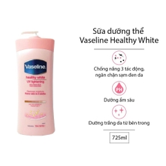 Sữa dưỡng thể Vaseline Healthy White UV Lightening Body Lotion 725ml