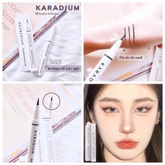 Bút Dạ Kẻ Mắt Karadium Vỏ Trắng siêu mảnh