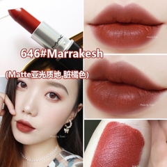 Son thỏi Mac Retro Matte Lipstick 646 Marrakesh 3g - Màu Đỏ Nâu Trầm