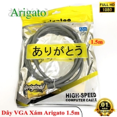 Dây VGA 1.5m Xám Arigato