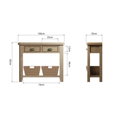 Bàn Nhỏ Có Giỏ Cói HO-CON (Console Table)