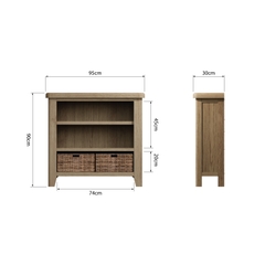 Kệ Sách Nhỏ Có Giỏ Cói HO-SBC (Small Bookcase)