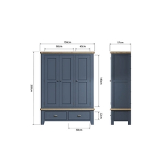 Tủ Quần Áo HOP-3DR-B (Triple Wardrobe)