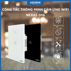 Công tắc thông minh cảm ứng Wifi NEXAS 01G - 1 NÚT