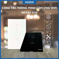 Công tắc thông minh cảm ứng Wifi NEXAS 02G - 2 NÚT