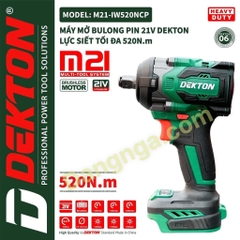 Máy Siết Bulong Pin Dekton M21-IW520NCP
