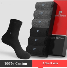 Tất dài Pierre Cardin PIE1005 (3 đen 3 xám)