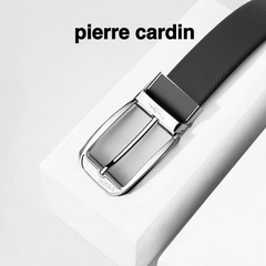 Thắt lưng nam Pierre Cardin PC050 (mặt bạc trắng, tặng cây đục lỗ)