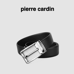 Thắt lưng nam Pierre Cardin PC053 (mặt bạc trắng, tặng cây đục lỗ)