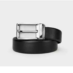 Thắt lưng nam Pierre Cardin PC053 (mặt bạc trắng, tặng cây đục lỗ)
