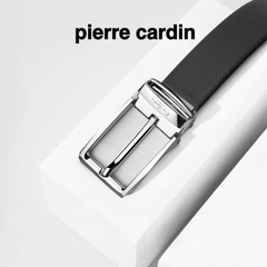 Thắt lưng nam Pierre Cardin PC053 (mặt bạc trắng, tặng cây đục lỗ)