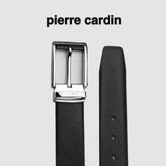 Thắt lưng nam Pierre Cardin PC051 (mặt bạc trắng, tặng cây đục lỗ)