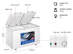 Tủ đông Aqua Inverter 365 lít AQF-C5702E
