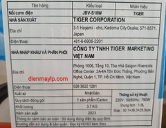 Nồi cơm điện tử Tiger 1.8 lít JBV-S18W