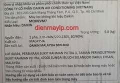 Máy lọc không khí Daikin MC80ZVM7 62m2