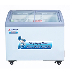 Tủ kem Alaska KC-210 mặt kính cong