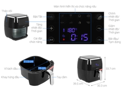 Nồi chiên không dầu Sharp KF-AF68EPV-BK 6.8 lít