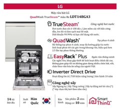 Máy rửa chén độc lập LG LDT14BGA3