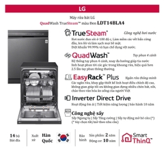 Máy rửa chén độc lập LG LDT14BLA4