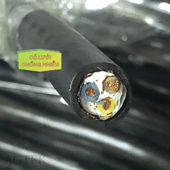 Dây cáp điều khiển có lưới chống nhiễu ZR-PVC vỏ đen 3x1.0 AGTEK