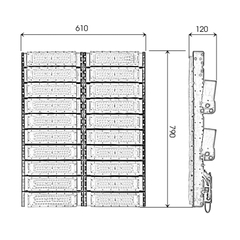 Đèn pha module Oem SMD Philips - 1000W (20*50w)