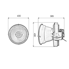 Vỏ đèn pha cầu cảng ngoài trời 600W - (Chipled 1*600w)