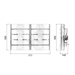 Đèn pha module COB Oem Philips - 500W (10*50w)