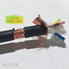 Dây cáp điều khiển có lưới chống nhiễu vỏ đen ZR-PVC 5x0.5 AGTEK