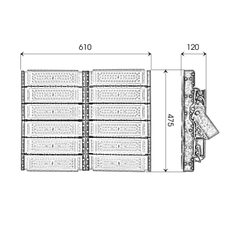 Đèn pha module SMD Bridgelux - 600W (50w*12)