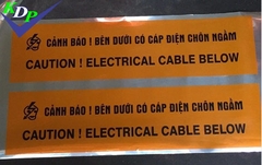 Băng cảnh báo D150 ( trắng nâu bóng)
