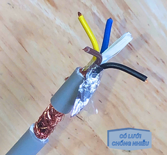 Có lưới 4x0.5 - Dây cáp điều khiển có lưới chống nhiễu RVVP 4x0.5 AGTEK