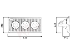 Đèn pha chống cháy nổ 150W - (3*50w)