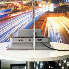 Đèn pha rọi xám ngoài trời 100W - hộp nguồn sau (2*50w)