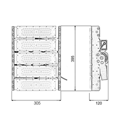 Đèn pha module SMD Oem Philips - 250W (5*50w)