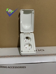 Ổ đôi Hàn Quốc có nắp chống nước dọc