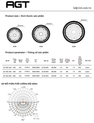 Đèn Led High Bay Light - AGT UFO HBD- 150W