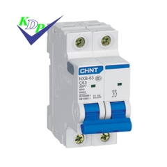 Cầu dao tự động MCB NXB-63 2P 6A 6kA – Chint – 814090