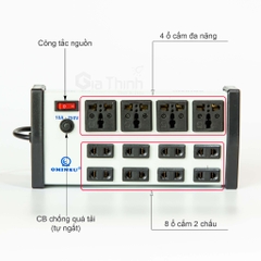 Ổ cắm điện 12 lỗ OMINSU (Bảo hành đổi mới 3 tháng)
