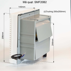 Quạt thông gió âm tường Sunmax