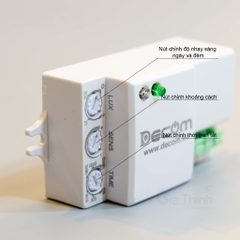 Công tắc tự động cảm ứng vi sóng DECOM DC-701H (Bảo hành đổi mới 12 tháng)