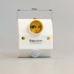 Đui đèn cảm ứng tự động bật tắt DECOM DC 069C(BH12T)