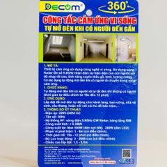 Công tắc tự động cảm ứng vi sóng DECOM DC-701H (Bảo hành đổi mới 12 tháng)