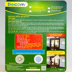 Đèn ốp trần cảm ứng DECOM 12W (Bảo hành đổi mới 12 tháng)