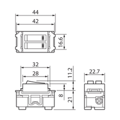 Hạt công tắc đôi panasonic nhỏ