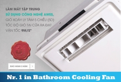 Quạt mát âm trần Công tắc cơ(Bh12t)