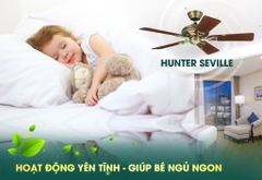 Quạt trần 5 cánh Hunter Seville động cơ Airmax Motor 100W sải cánh 112cm (BHTN24T)