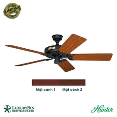 Quạt trần 5 cánh Hunter Original động cơ AC 100W sải cánh 132cm  (Bảo hành phụ kiện (bộ tay khiển, cánh, bản led) 12 tháng, bảo hành động cơ 5 năm)